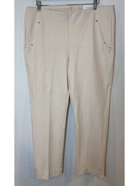 NWT Chico's Juliet Slim Leg Pull On Pants Cream Size 3 16 New
